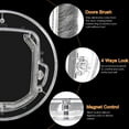 thumbnail image 6 of Luniquz Cat Door for Interior Exterior Doors, 4 Way Locking Pet Door Dog Window Gate 11.8 inch Round Clear Extra Large Cat Flap Door for Cats Kitten Small Dogs Puppy Doggie, 6 of 7