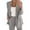 Q-Grey, variant on Kcodviy Women Casual Solid Long Dress Coats Women Wool Sleeve Open Front Notched Winter Coats Collar Suit Cardigan office Belted Trench Coat Women Ladies Jacket Daily Work Coat
