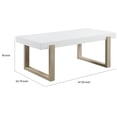 thumbnail image 5 of Nordic Coffee Table 47 Inch - Modern White Tabletop, Sleek Design, Living Room Accent Table, 5 of 5
