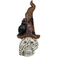thumbnail image 2 of Northlight Skull in Witches Hat with Crow Halloween Decoration - 22.75", 2 of 8