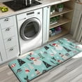 thumbnail image 3 of Blue Christmas Santa and Snowman Pattern Kitchen Rug Mat,Kitchen Runner Rugs Non Skid Washable,Decorative Kitchen Floor Mats for Kitchen,Sink,Laundry,17"x47.2", 3 of 7