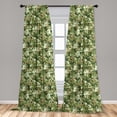 thumbnail image 5 of Ambesonne Frog Curtains, Skull Camouflage Design, Pair of 28"x63", Sage Pine Green, 5 of 5