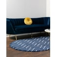 thumbnail image 5 of Marilyn Monroe Glam Collection Area Rug - Trellis (5' 3" x 8' Oval Navy Blue Silver/Silver), 5 of 10