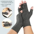 thumbnail image 4 of Graflsoa Ergonomic Arthritis Relief Open-Finger Gloves with Gentle Compression for Enhanced Mobility and Warmth, Gray, Size L, 4 of 6