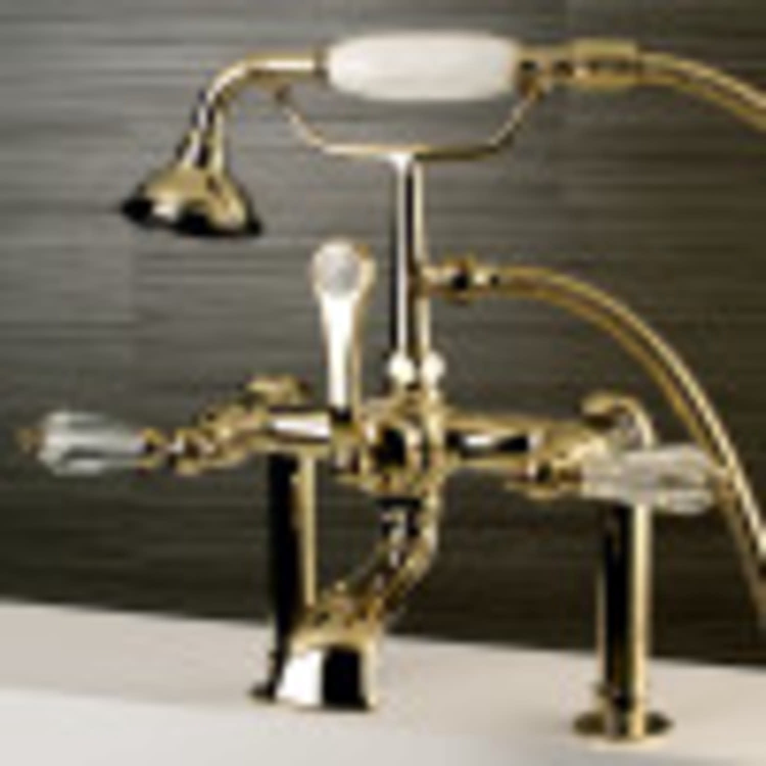 Kingston Brass Aqua Eden AE103T8WLL Wilshire Deck Mount Clawfoot Tub Faucet, Satin Nickel
