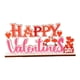 thumbnail image 3 of Letrero de madera para mesa de San Valentín, placa con forma de corazón, adorno romántico para aniversario. Feliz, 3 of 9