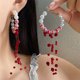 thumbnail image 1 of Pendientes de borlas de perlas de Halloween, pulsera, collar, estilo retro francés, cadena de clavícula, joyería de alta gama, perlas de imitación de plástico., 1 of 6