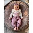 thumbnail image 6 of Loicainy Infant Baby Girl Fall Clothes Set 3 6 9 12 Months Ribbed Romper Floral Corduroy Pants Bow Headband Outfits, 6 of 9