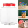 thumbnail image 2 of Plastic Jars with Lids, Clear Storage Container, Leakproof Plastic Mason Jars, Empty Round Slime Container, Cosmetic Jars for Storing Dry Food, Peanut, Spice, Cookie, Candy(Red L) Harlik, 2 of 4