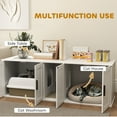 thumbnail image 4 of PawHut Cat Litter Box Enclosure, Litter Box Furniture with Scratching Mat, 4 of 10