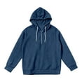 thumbnail image 4 of XAOFW Men'S Sweatshirts Hood Quarter Zip Solid Color Front Pouch Pocket Outdoor Athletic Fuzzy Fabric Long Sleeve Comfortable Stylish Leisure Party Night Pullover, 4 of 5