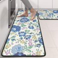 thumbnail image 2 of Kitchen Rugs Sets Of 2,Pioneer Flower Floral Print Pattern Anti Fatigue Kitchen Mat Rugs Non Slip Washable,Decorative Kitchen Floor Mats for Kitchen,Sink,Laundry,17"x47"+17"x47", 2 of 5
