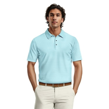 Ben Hogan Men's & Big Men's Performance Mini Geometric Print Short Sleeve Golf Polo Shirt, Sizes S-5XL