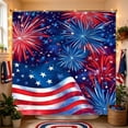 thumbnail image 5 of Fmbmuo Patriotic Shower Curtain 72x72 Inch Waterproof Heavy-Duty Polyester Bathroom Curtain with 12 Hooks Home Decor,Multicolor, 5 of 5
