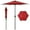 Dark Red, variant on Abba Patio 9ft Oslo Outdoor Umbrella w/ Push Button Tilt & Crank, 8 Ribs, Dark Red