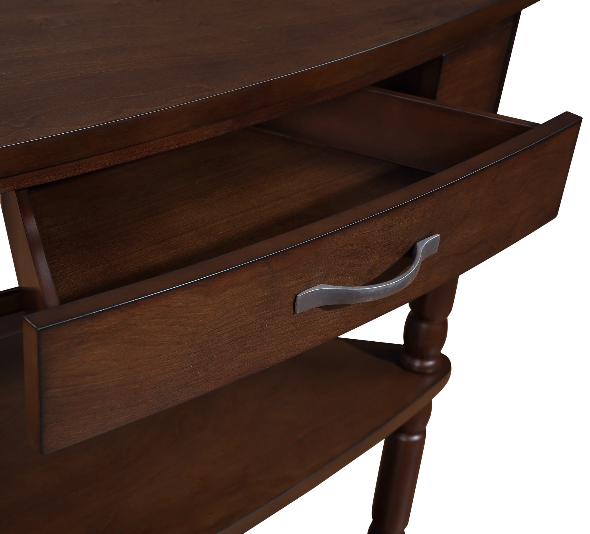 Aukfa 3 Tier Corner Table with Drawer, Triangle End Table for Entryways, Hallways, and Small Spaces, Dark Brown
