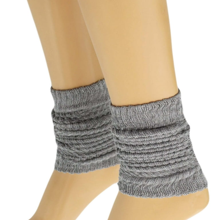 Cotton Leg Warmers for Women Red 1 Pair Knitted Retro