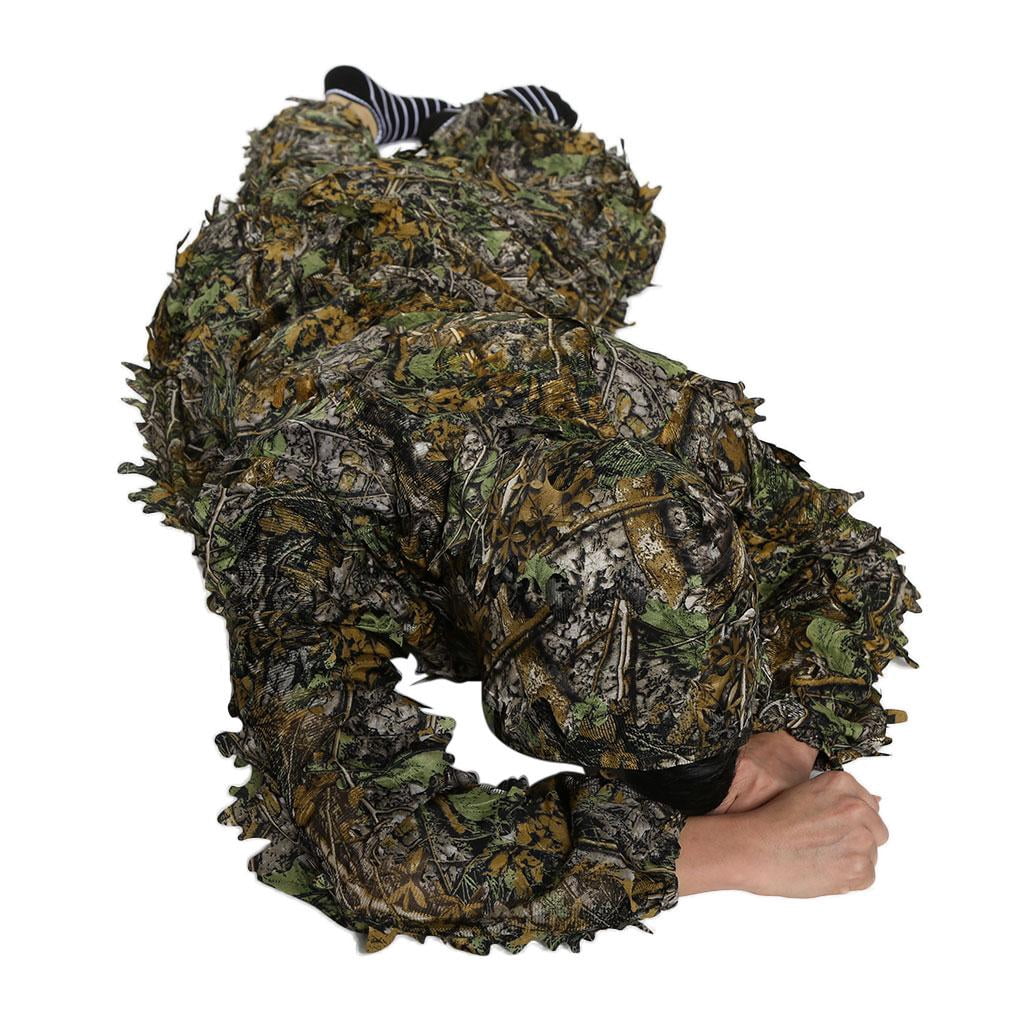 1 Set Hunting Clothes 3D Leaf Coat Trousers Camouflage Outdoor Jungle Watch Bird