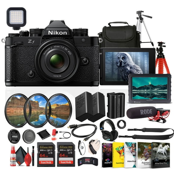 Nikon Z fc Mirrorless Camera 20.9MP DX Format with 28mm f/2.8 SE Lens 4K Video Retro Bundle (International Model)