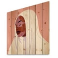 thumbnail image 2 of Designart 'Beautiful Abstract Smiling Afro African Woman With VItiligo' Moroccan Print on Natural Pine Wood, 2 of 5