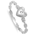 thumbnail image 4 of Sterling Silver Women's Clear CZ Infinity Heart Ring Promise Band 6mm White 925 Female Size 6, 4 of 4