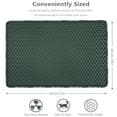 thumbnail image 2 of Xile Kitty Litter Trapping Mat, Double Layer Mats with MiLi Shape Scratching design, Scatter Control 21" x 14" Green, 2 of 4
