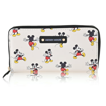 Women's Disney Mickey & Minnie Mouse Heart Icons Zip Tote Bag Gray Red ...