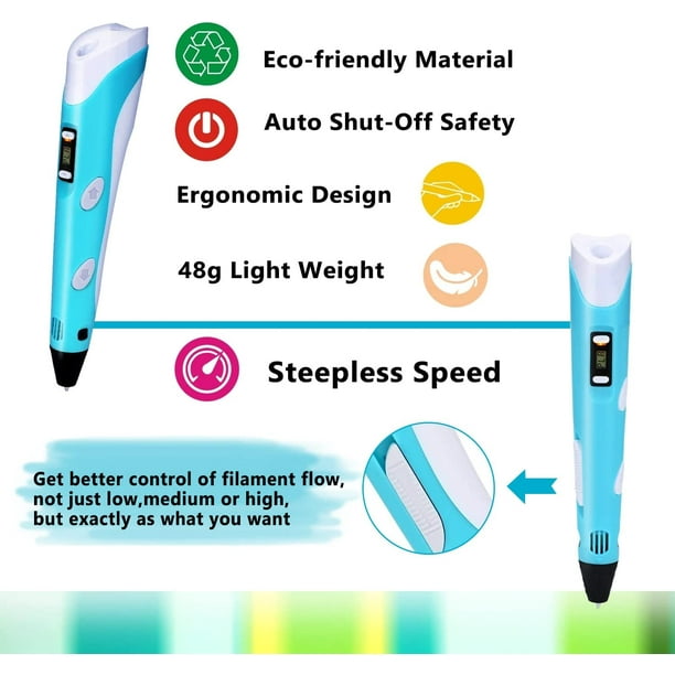 Dikale 3d Pen Led Screen Diy 3d Printing Pen Pla Filament Creative
