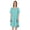 Aqua Blue, variant on Nightgowns for WoMen's Short Sleeve W/ Round Neck Nightdress Jersey Tunic Loungewear