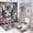 style-434, variant on 4 Piece Shower Curtain Sets Non-Slip Rugs And Toilet Mat Lid Rug Accessories White Cute Animal Waterproof Fabric Bath Curtain Farmhouse Welcome Easter Holiday for Bathroom Decor Set