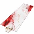 thumbnail image 2 of 2'x6' Rug Runners for Hallways Kitchen, Marble Red Non Slip Entryway Beside Floor Carpet Runner, Gold White Modern Gradient Ocean Wavy Ripple Laundry Room Bedroom Throw Rugs Mat for Family Pet, 2 of 8