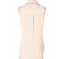 thumbnail image 3 of Express Pink Contrast Sleeveless Portofino Blouse XS, 3 of 4