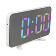 thumbnail image 2 of Reloj electrónico con pantalla LED RGB a color, reloj despertador eléctrico de escritorio para estudiantes, 3-5 V, 2 of 14