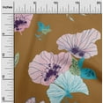 thumbnail image 2 of oneOone Cotton Poplin Dark Mustard Fabric Leaves & Floral Fabric For Sewing Printed Craft Fabric By The Yard 56 Inch Wide, 2 of 6