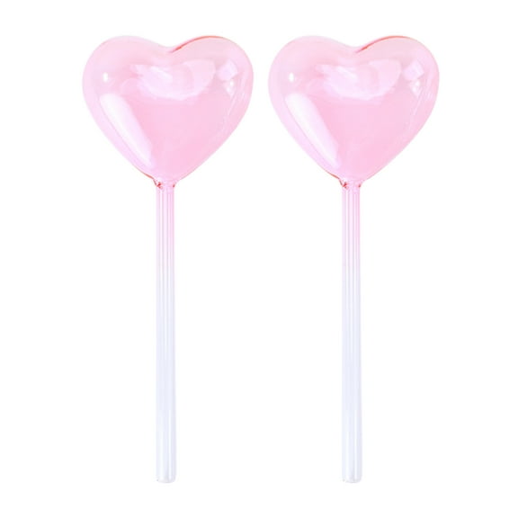 lixuesong Heart Plant Watering Globes Set Water Globes Plant Watering Bulb Self-Watering Globes for Indoor Plant Flowers Outdoor