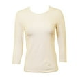 thumbnail image 5 of Kikiriki Wide Neck Three Quarter Sleeve Cotton Shell, 5 of 10