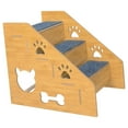 thumbnail image 3 of Bunblic Pet Dog Stairs Ladder Cat Stairs Lightweight Anti Slip Versatile Dogs Ramp Portable Dogs Steps Dog Ladder for Indoor High Bed 3 Layers, 3 of 7