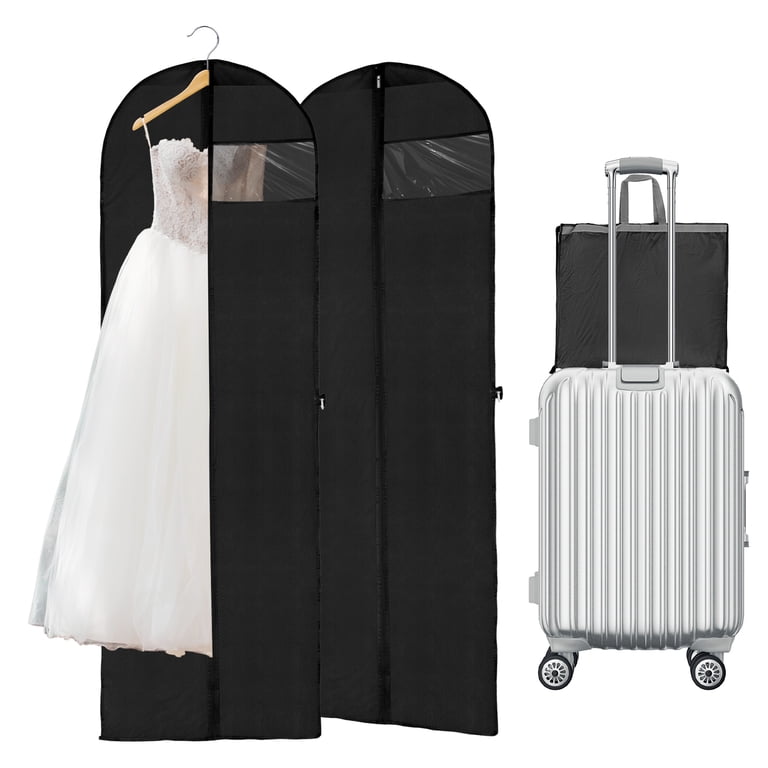 Abaima 2-Pack Long Garment Bags 71 Inch Black photo 1