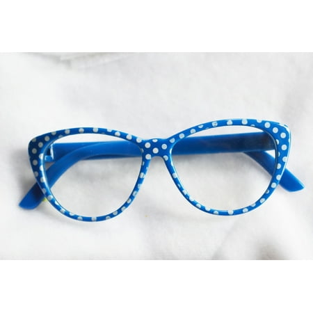 My Brittany's Cyan Blue Polka Dot Glasses FOR AMERICAN GIRL DOLLS