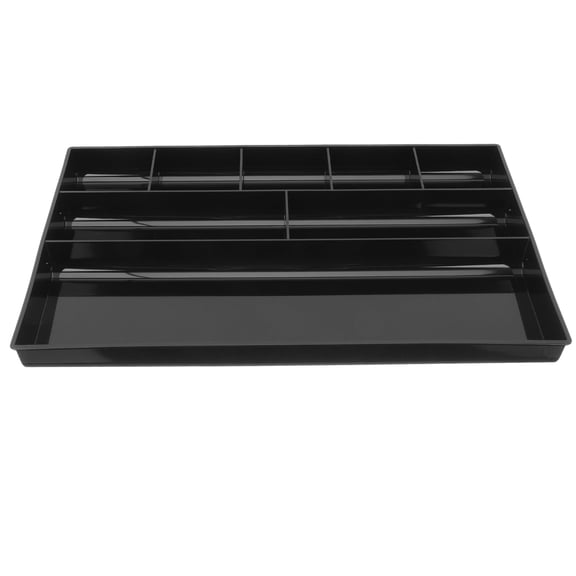 9 Slot Drawer Organizer-for Makeup & Vanity, Office Desk Supplies and Accessories (BLACK, 1 PACK)