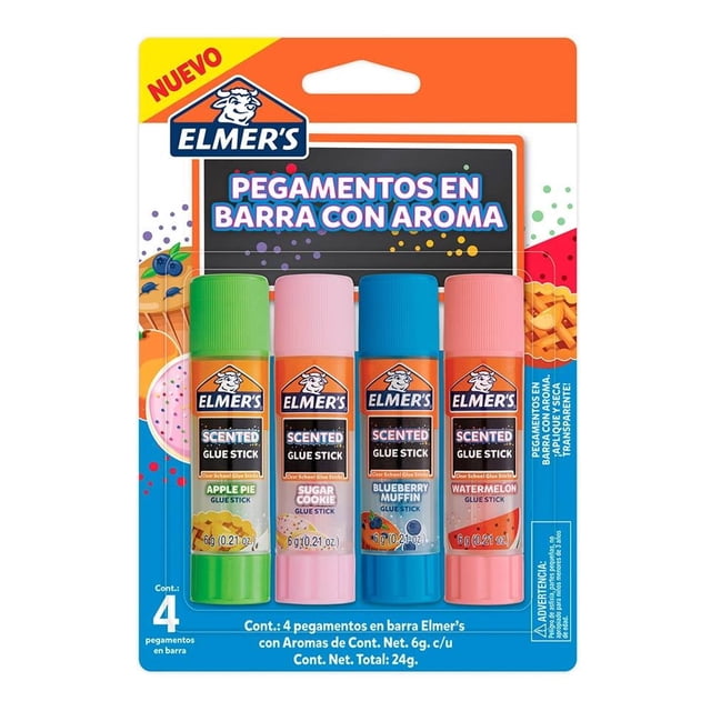 Pegamento Elmer's Multiusos en Barra con Aroma 4 Piezas