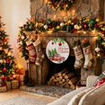 thumbnail image 3 of Welcome Sign for Front Door,Red Christmas Round Metal Welcome Front Porch Decor,Truck Xmas Tree Ball Snowflake Winter Wooden Wall Hanging Sign for Living Room Kitchen Hallway Housewarming Gift 8'', 3 of 9