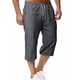 thumbnail image 1 of Pocket Chart Stand Style Casual Casual Cordón de Color Sólido de los Hombres Capris con Bolsillo Lateral para Verano Al Aire Libre, 1 of 9