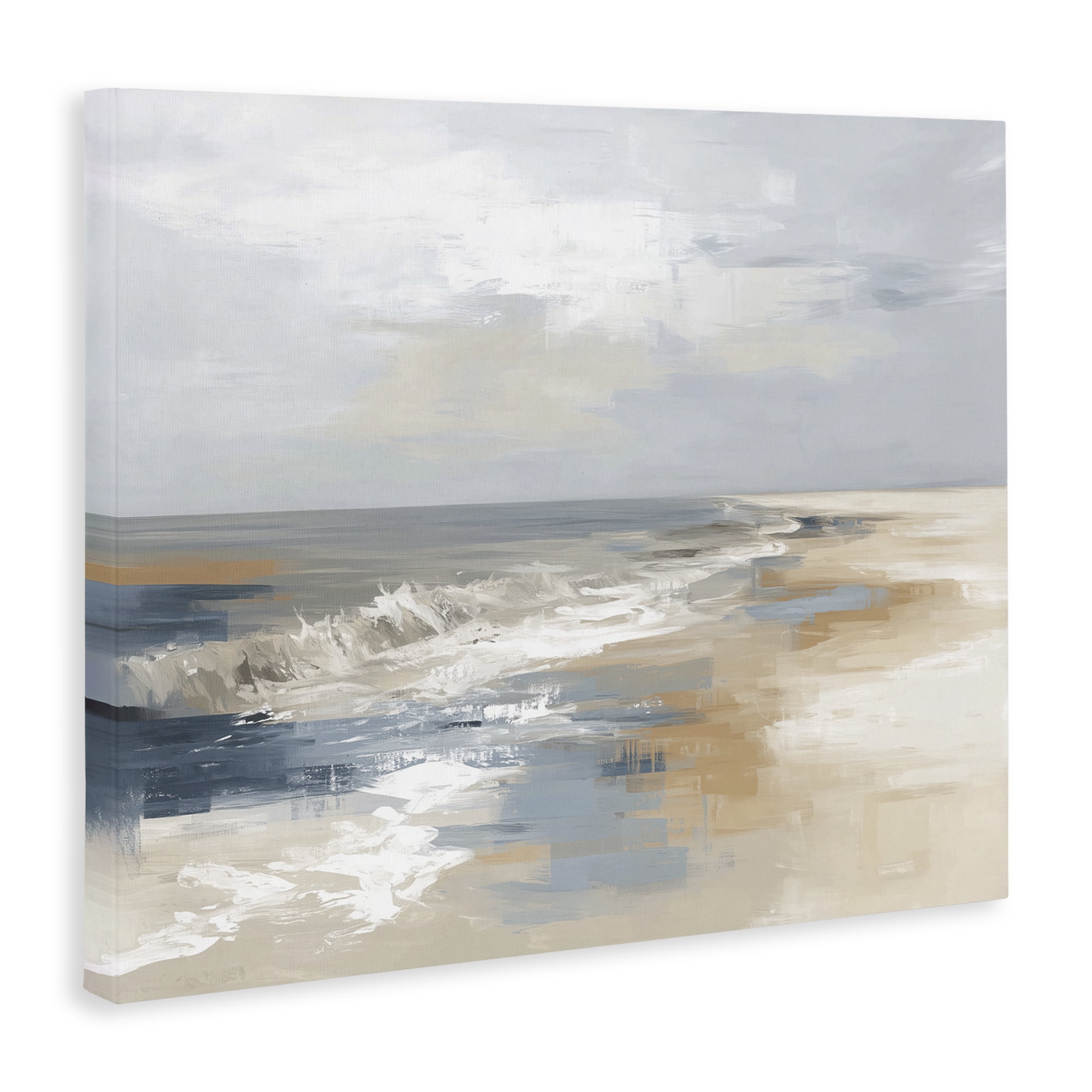 Stupell Industries Tranquil Beach in Neutrals Canvas Wall Art, design by Kim Curinga