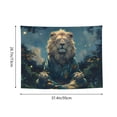 thumbnail image 6 of Uemuo Starry Sky Meditating Lion Printed 29x37 Inch Tapestry Wall Hanging – Lightweight & Durable – Perfect for Dorm Decor, Beach Throw, Sofa Cover, Tablecloth, 6 of 8