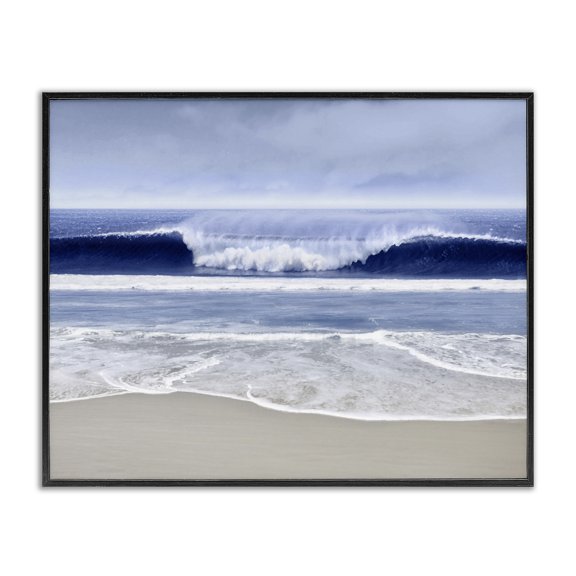 Stupell Industries Rustic Lodge Beach Cresting Wave Photograph Black Framed Giclee Art, 14 x 11, by Devon Davis