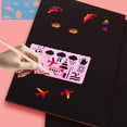thumbnail image 5 of Scratch Paper Art Set 20 Pcs Scratch Paper For Kids Black Scratch Off Art Crafts Kits Notes With 10 Wooden Stylus For Girls Boys Toy, 5 of 9