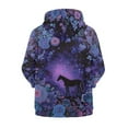 thumbnail image 2 of Uourmeti Art Flowers Design Horse Youth Athletic Sweatshirt Zip Up Hooded Long Sleeve with Pockets Sports Jacket for Gym Size 10-12, 2 of 7