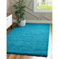 thumbnail image 1 of Unique Loom 3127969 4 x 6 ft. Solid Shag Rectangular Rug, Turquoise, 1 of 2