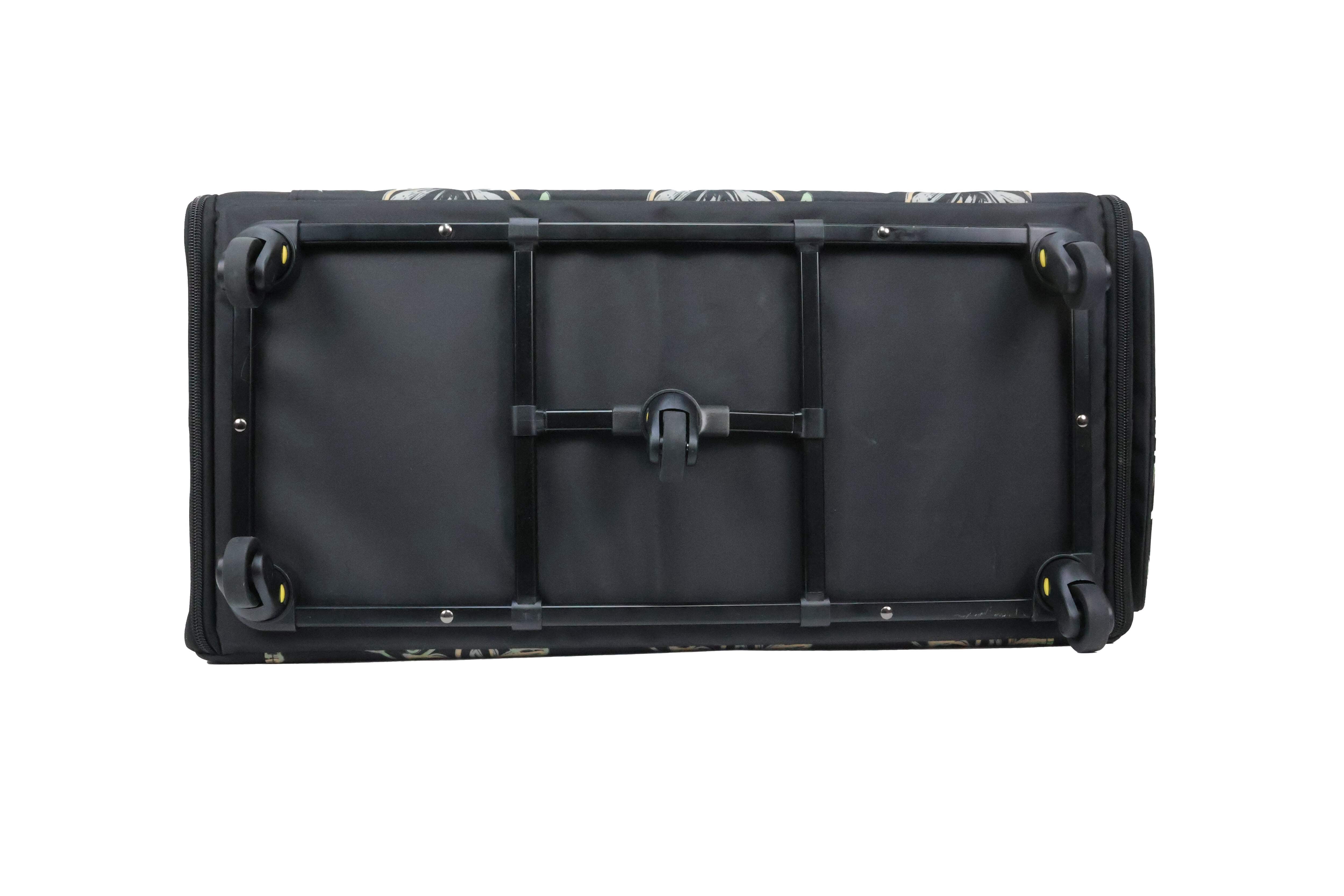 Everything Mary Jumbo 5 Wheel Collapsible Rolling Sewing Machine Storage Case, Floral